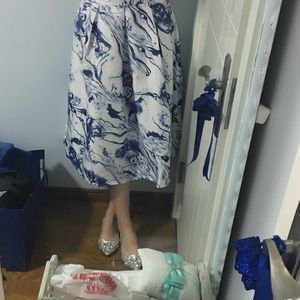 NWT Ink in the Water Pattern Midi Dress